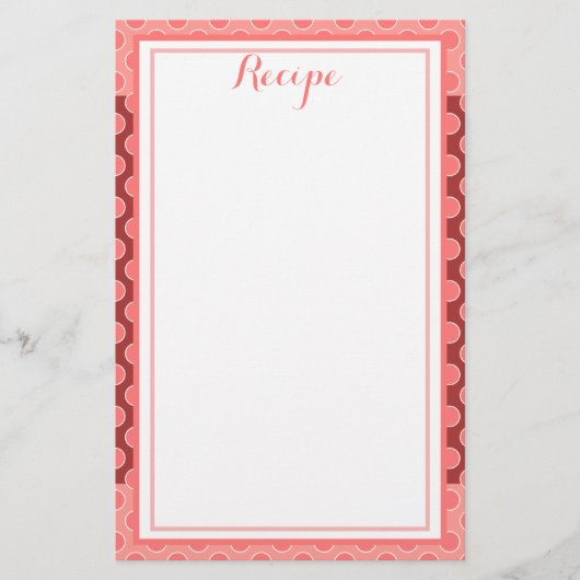 レシピ 便箋 (正面)