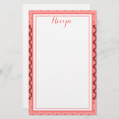 レシピ 便箋 (正面/裏面)