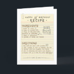 レシピ：娘のための18誕生日カード サンキューカード<br><div class="desc">このよくはしゃぐバースデーカードは完璧な18誕生祝いのためのレシピを提供！愛のクワート、夢のスプーン、家族や友人の散水などの食材を使って、この画期的な出来事を思い出に残す作品になっている。各ステップ招待状太陽の下でかき混ぜて、色のスプラッシュを追加し、笑いと冒険ととたわごと煮る。誕生日は喜びで味を付け最高の、思い出で甘く、幸せの盛り上がった部分を添える事を思い出させる。カードの内側：スマイルの側面と美しい楽しむ一年の前にサーブ！</div>