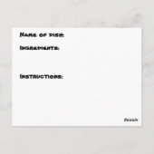 レシピ(子)はがき ポストカード (裏面)