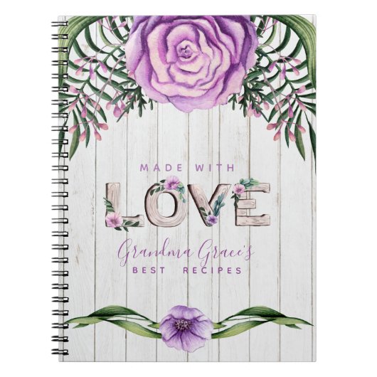 レシピ-家族への贈り物おばあちゃん母カスタム ノートブック (正面)