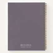 レシピ |洗練さエレガントミニマルれた紫 ノートブック (裏面)