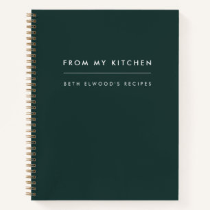 レシピ  私のモダンキッチンからトレンディーダークグリーン ノートブック