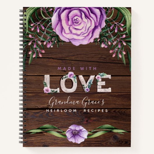 レシピ – 記念品おばあちゃん祖母 ノートブック (正面)