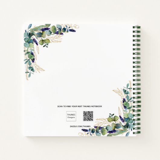 レシピeucalyptus緑の白い写真 ノートブック (裏面)