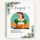 レシピeucalyptus緑の金ゴールド写真の祖母 ノートブック (正面)
