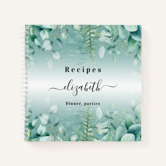 レシピeucalyptus greenery woodland名 ノートブック (正面)