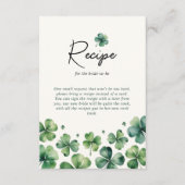 レシピfor花嫁セントパトリックの日ブライダルシャワー エンクロージャーカード (正面)