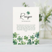 レシピfor花嫁セントパトリックの日ブライダルシャワー エンクロージャーカード (スタンド正面)