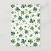 レシピfor花嫁セントパトリックの日ブライダルシャワー エンクロージャーカード (裏面)
