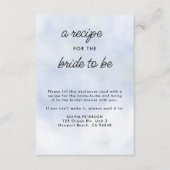 レシピfor Bride Cloud 9パステルブルーブライダルシャワー エンクロージャーカード (正面)