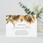 レシピfor the花嫁ひまわりテーマ エンクロージャーカード (スタンド正面)