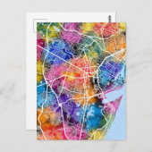 レシフェブラジルの都市の地図 ポストカード (正面/裏面)