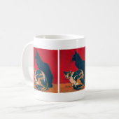 レシャツバイテオペレステインレン コーヒーマグカップ (正面左)