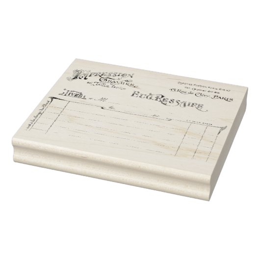 レシートフランスのヴィンテージゴム印 ラバースタンプ (スタンプ)