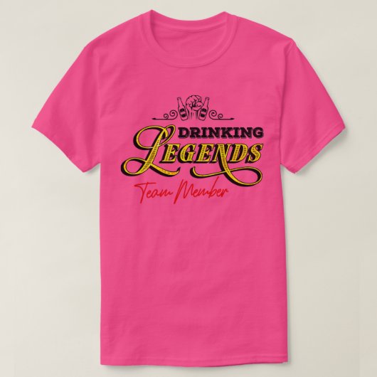 レジェンズビールを飲む Tシャツ (デザイン正面)