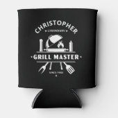 レジェンダリーグリルマスター 名前入りBBQ バッジ 缶クーラー (正面)
