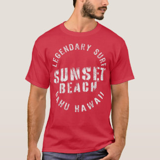 レジェンダリーサーフサンセットビーチ – サークルスタンプTシャツ Tシャツ