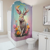 レジェンダリージャッカロおもしろいーヴィンテージレトロホラー シャワーカーテン (インサイチュ)