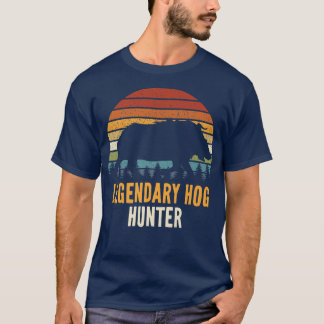 レジェンダリーホッグハンターボア狩りホッグハンターブタR Tシャツ