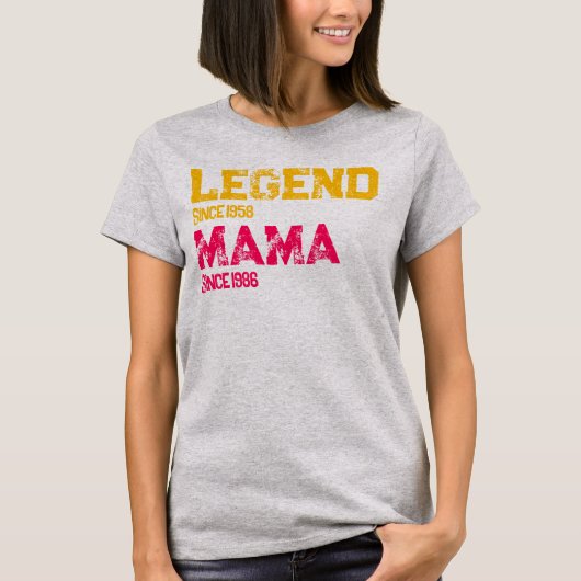 レジェンダリーママ ヴィンテージ母の日 Tシャツ (正面)