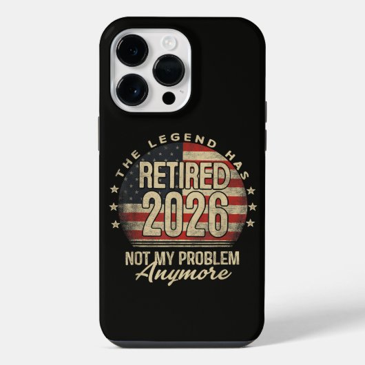 レジェンドが引退 2026 おもしろデザイン iPhoneケース (裏面)