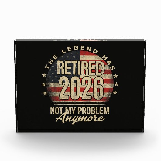 レジェンドが引退 2026 面白い フォトブロック (正面)