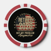 レジェンドが引退 2026 面白い  ポーカーチップ (正面)