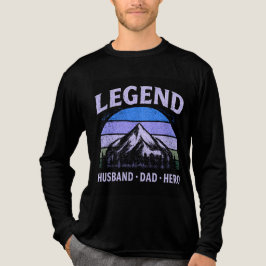 レジェンドな夫 パパ ヒーロー ヴィンテージ 父の日 トライブレンドTシャツ