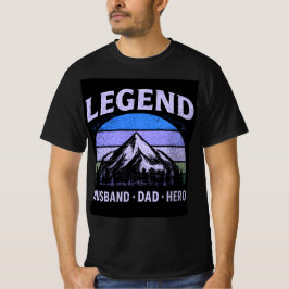 レジェンドな夫 パパ ヒーロー ヴィンテージ 父の日 Tシャツ