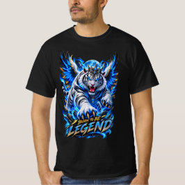 レジェンドに生まれつく - 激しいホワイトタイガーTシャツ Tシャツ