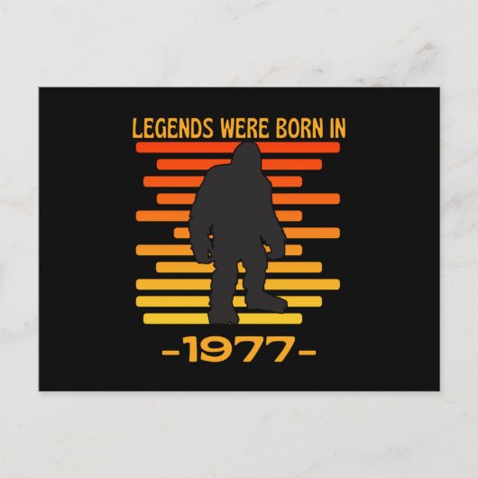 レジェンドは1977生まれ年にビグフットのレトロにあった ポストカード (正面)