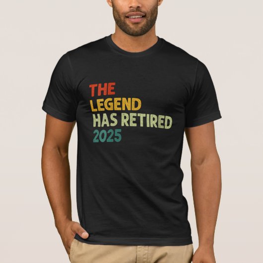 レジェンドは2025年に引退 ヴィンテージの引退記念デザイン25 Tシャツ (正面)