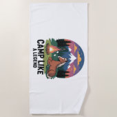 レジェンドキャンプのようなホースキャンプキャンプ ビーチタオル (正面)