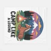 レジェンドキャンプのようなホースキャンプキャンプ フリースブランケット (正面(横))