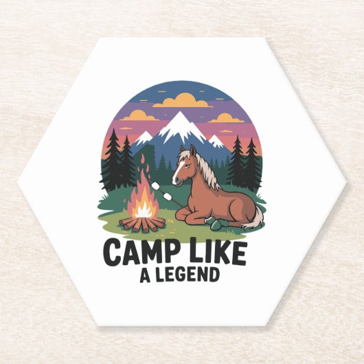 レジェンドキャンプのようなホースキャンプキャンプ ペーパーコースター (正面)