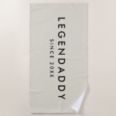 レジェンドダディの伝説のパパミニマシンプルリスト ビーチタオル (正面)