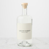 レジェンドダディーフォーレジェンダーズパパシンプルミニマル リキュールボトルラベル (正面)