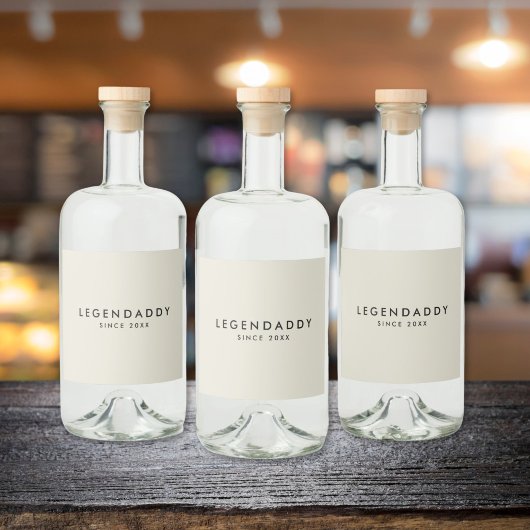 レジェンドダディーフォーレジェンダーズパパシンプルミニマル リキュールボトルラベル