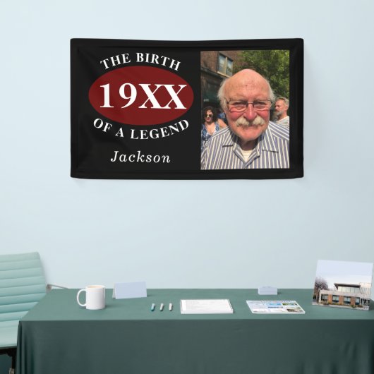 レジェンドバンの40歳の写真テンプレート誕生 横断幕 (トレードショー)