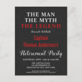 レジェンドファイアファイターリタイアパーティー インビテーションポストカード (正面)