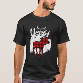 レジェンドムースレッドプレイドバッファローマッチングファミリーパージ Tシャツ