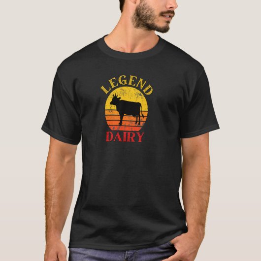 レジェンド乳牛 農場のレジェンドプルオーバー Tシャツ (正面)