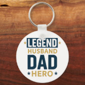 レジェンド夫パパヒーロー キーホルダー (正面)