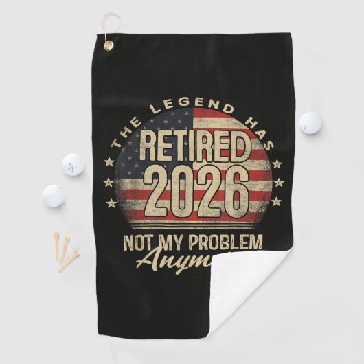 レジェンド引退 2026 おもしろい  ゴルフタオル (インサイチュ)