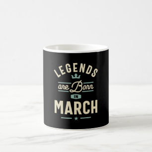 レジェンド生まれは3月から3月の誕生日 コーヒーマグカップ