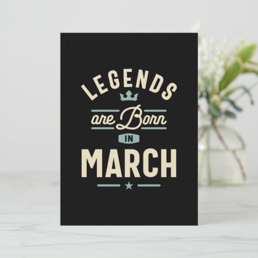 レジェンド生まれは3月から3月の誕生日 サンキューカード (スタンド正面)