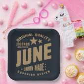 レジェンド生まれは6月のオリジナル品質 ペーパープレート (パーティー)