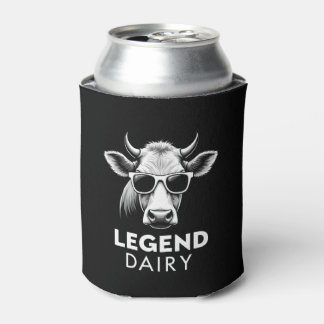 レジェンド酪農おもしろ農家牛飼いダジャレグラフィックTシャツ 缶クーラー