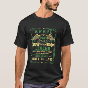 レジェンド1949生まれ年4月73日誕生日ギフトおもしろい Tシャツ
